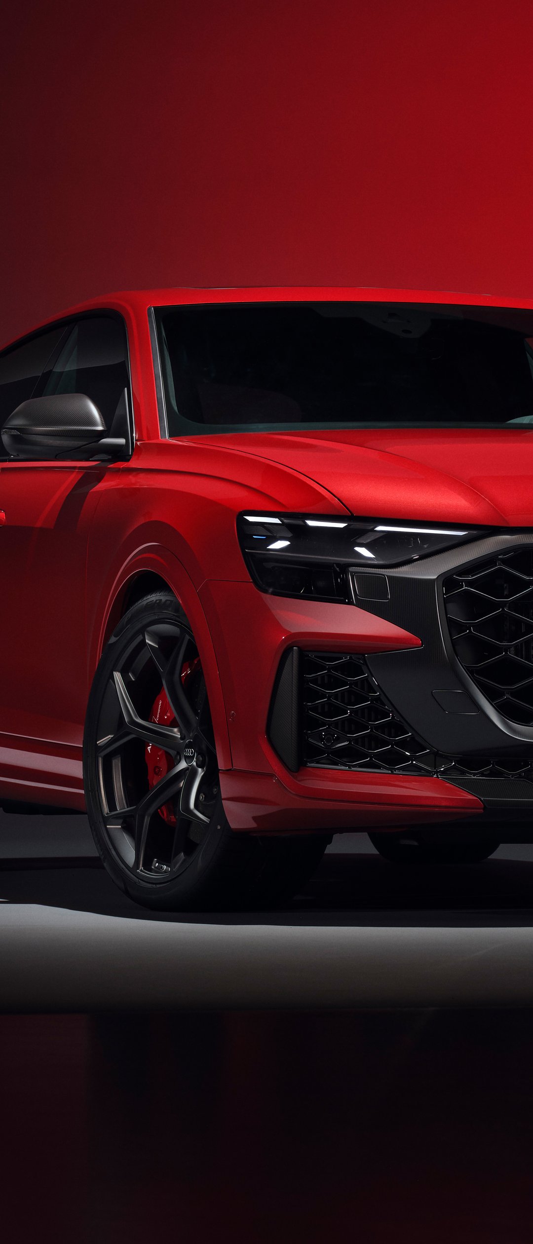 Red Audi RS Q8 Performance - Wallpapers for Samsung Galaxy Z Flip7, Sony Xperia 5 II/5 III/5 V/10 IV/10 V, Xiaomi Mix Fold 3 in 1080x2520 resolution