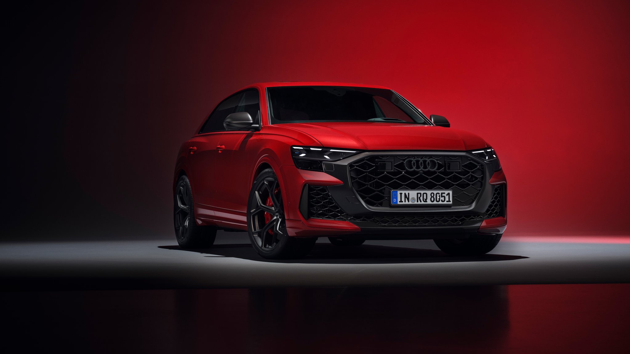 Red Audi RS Q8 Performance - QWXGA wallpapers in 2048x1152 resolution