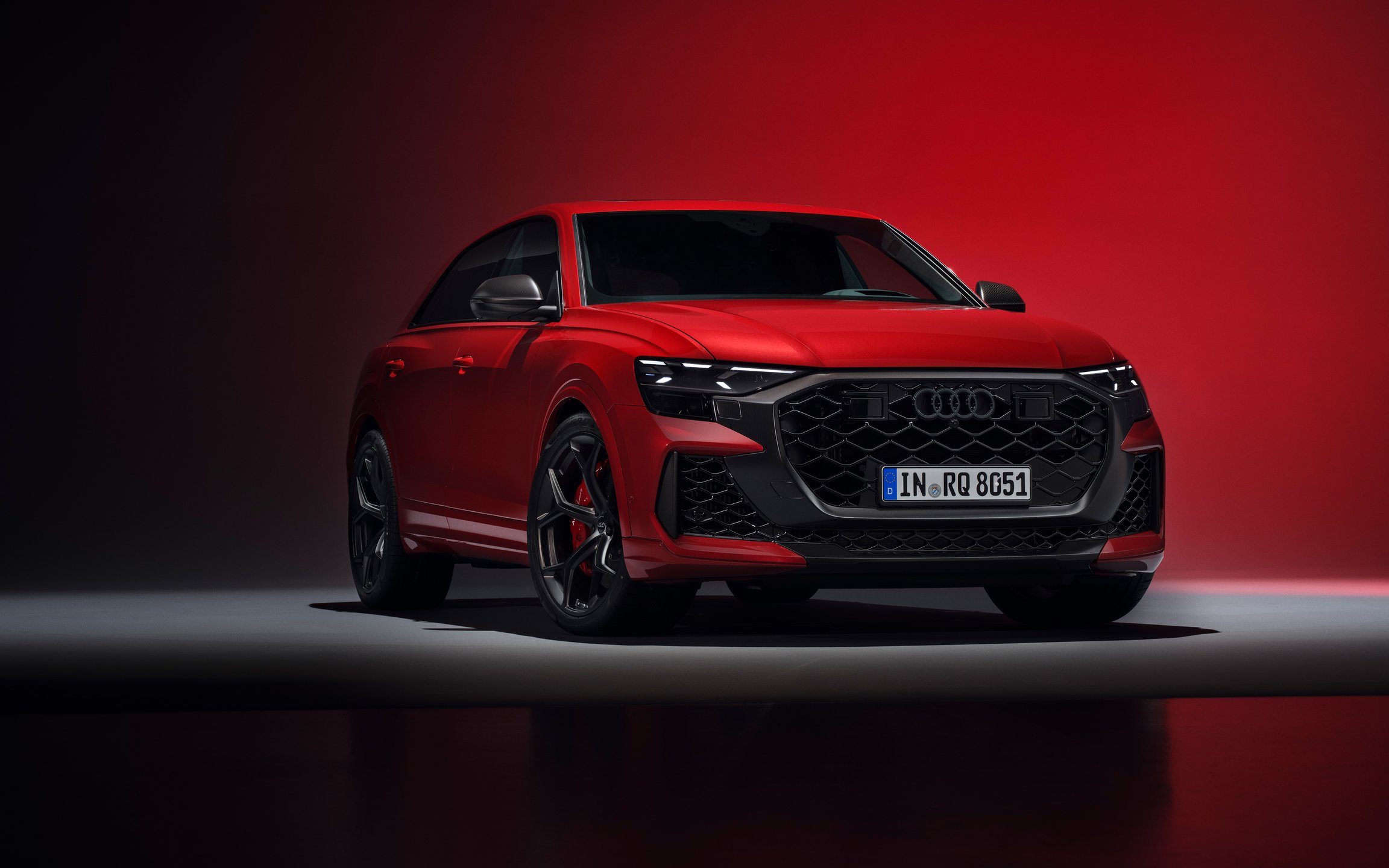 Red Audi RS Q8 Performance - Wallpapers for Apple MacBook 12″ in 2304x1440 resolution