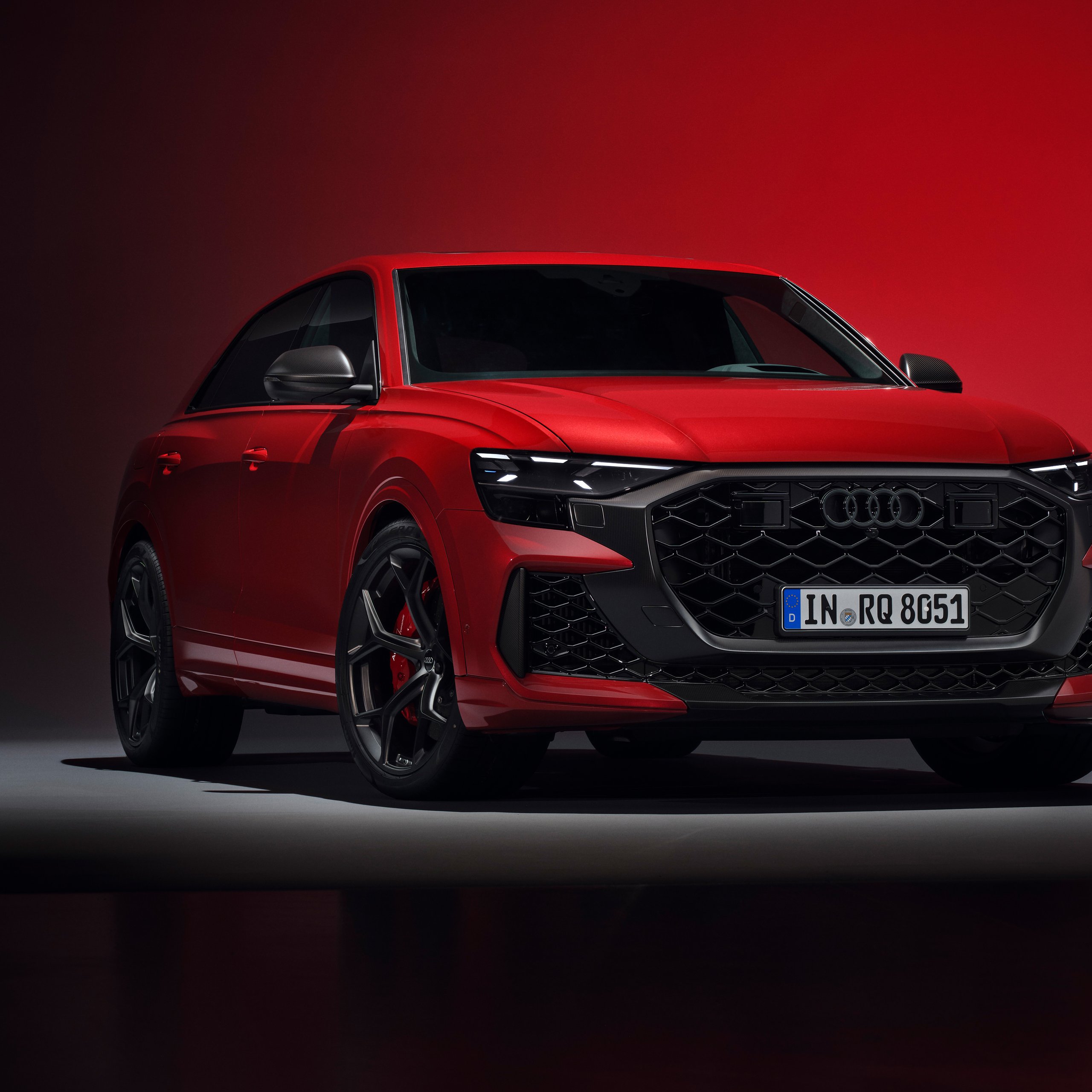 Red Audi RS Q8 Performance - Wallpapers for Samsung Galaxy Tab S9 FE+/Tab S11, Xiaomi Pad 5, Redmi Pad 2 Pro, POCO Pad in 2560x2560 resolution