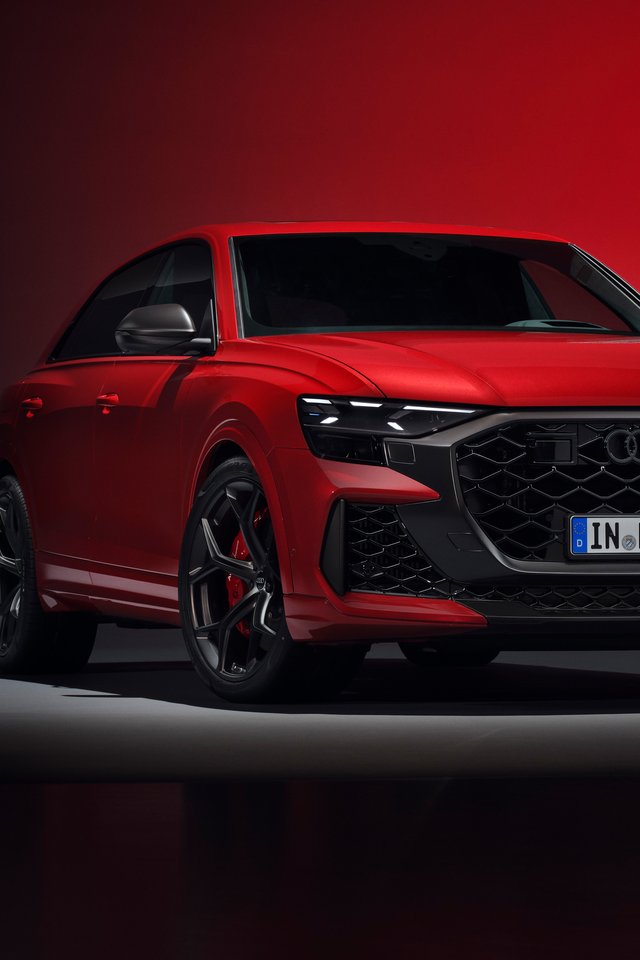 Red Audi RS Q8 Performance - Wallpapers for iPhone 4/4S in 640x960 resolution