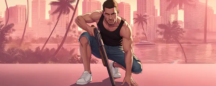 Обои игры: GTA 6, Джейсон Дюваль, Vice City, пальмы