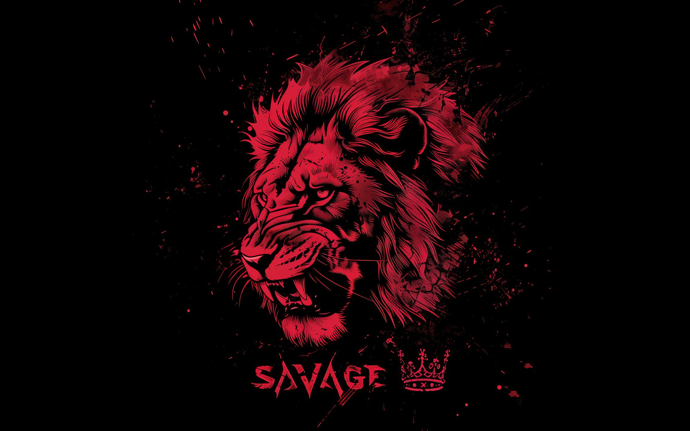 Roaring Lion Savage - Wallpapers for MacBook Neo in 2408x1506 resolution