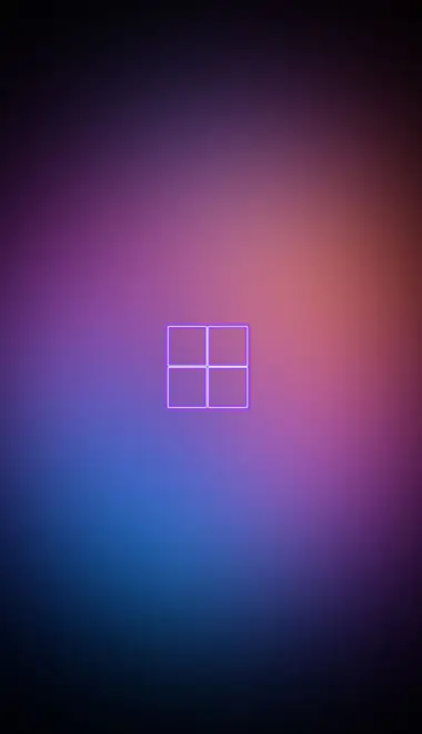 Обои технологии: Microsoft Windows, логотип, градиент, сияние