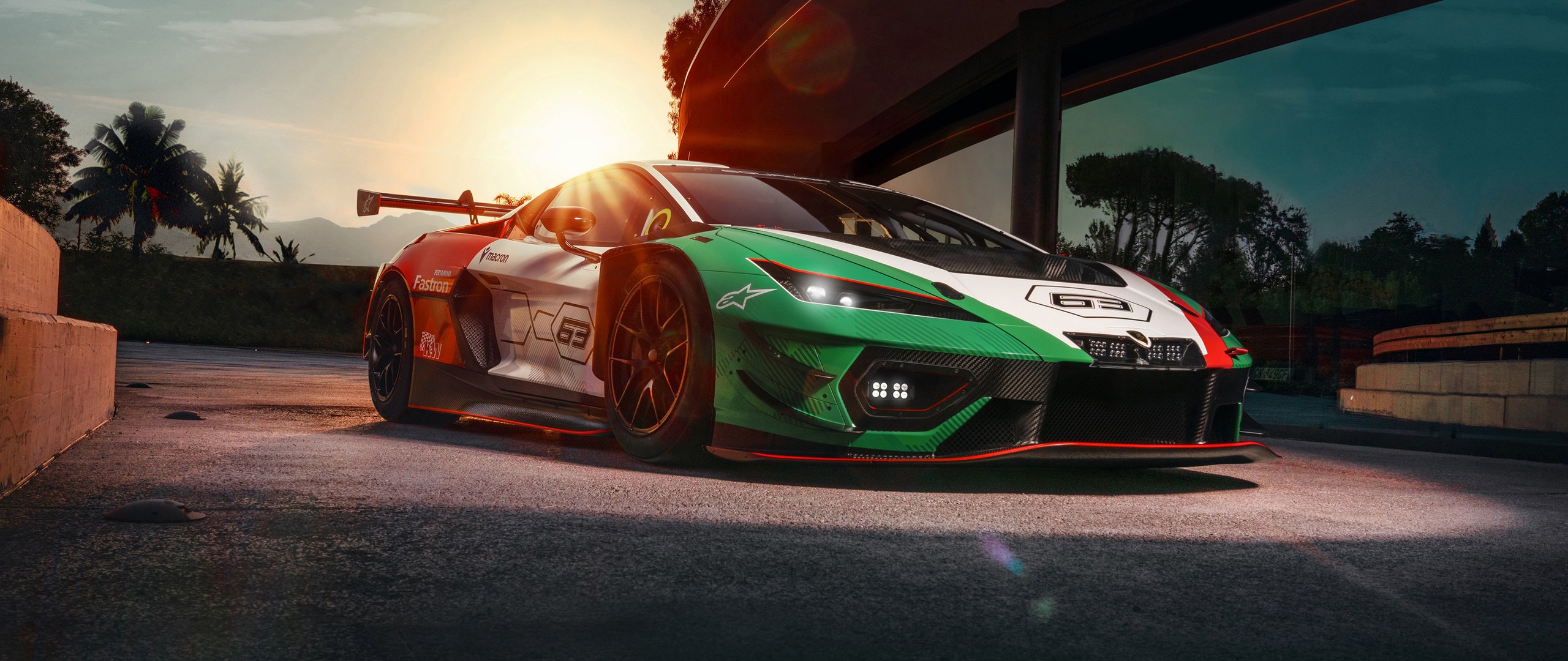 Lamborghini Temerario GT3 front view - UltraWide 21:9 wallpapers in 2560x1080 resolution