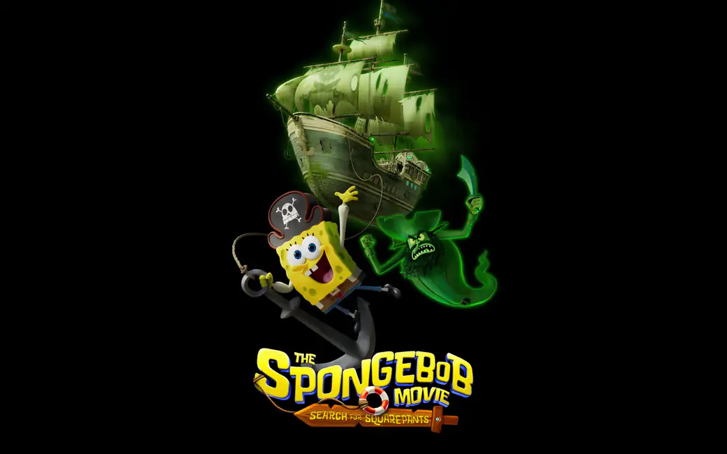 SpongeBob as a pirate — desktop and phone wallpaper, free download