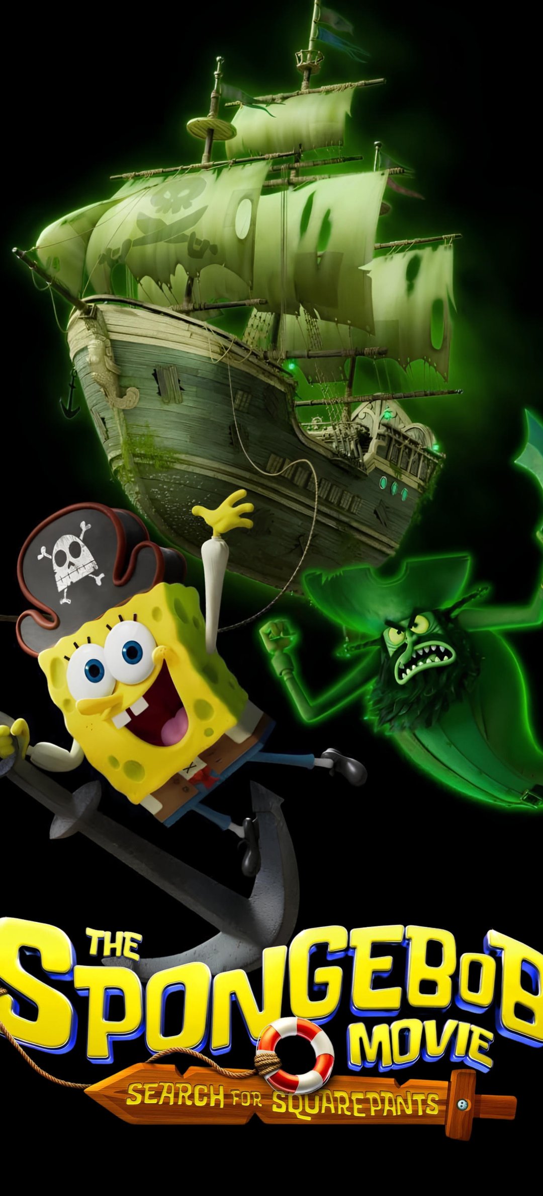 SpongeBob as a pirate - Wallpapers for Honor/Huawei in 1080x2376 resolution