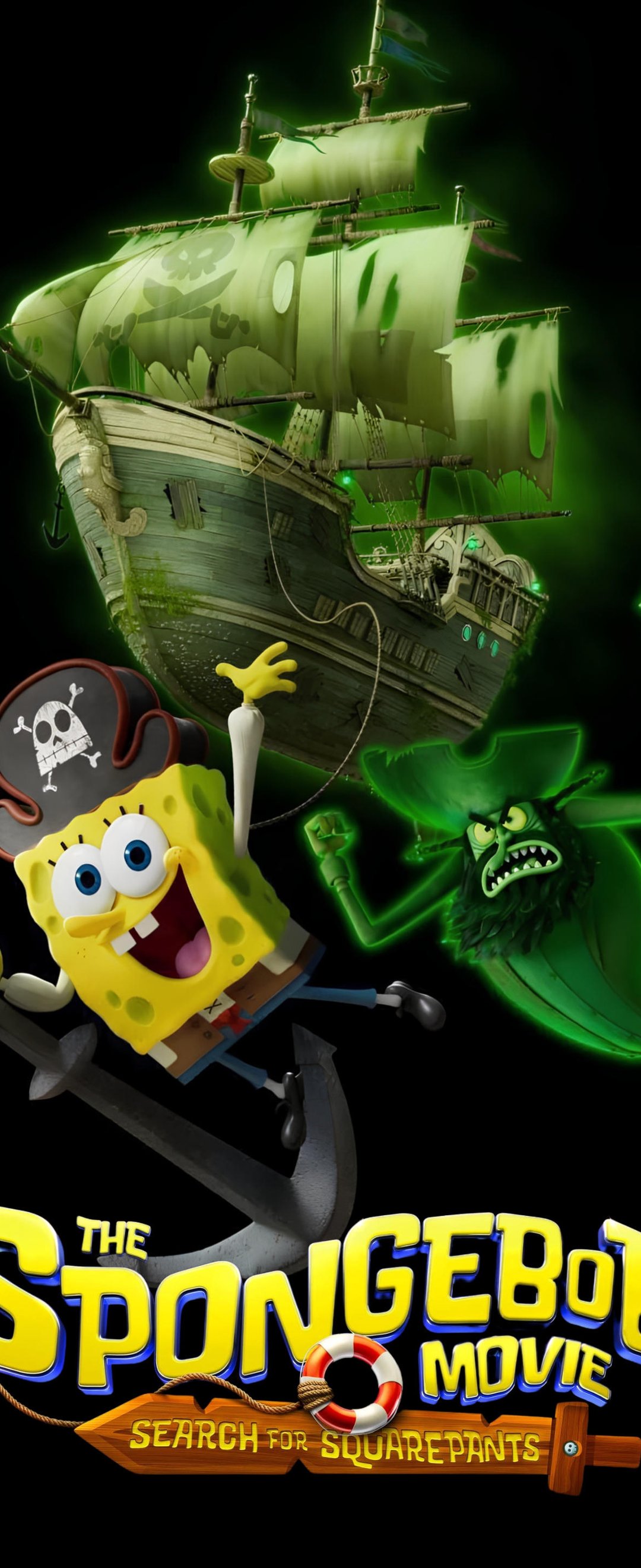SpongeBob as a pirate - Wallpapers for Samsung Galaxy Z Flip6, Motorola Razr 2025 in 1080x2640 resolution
