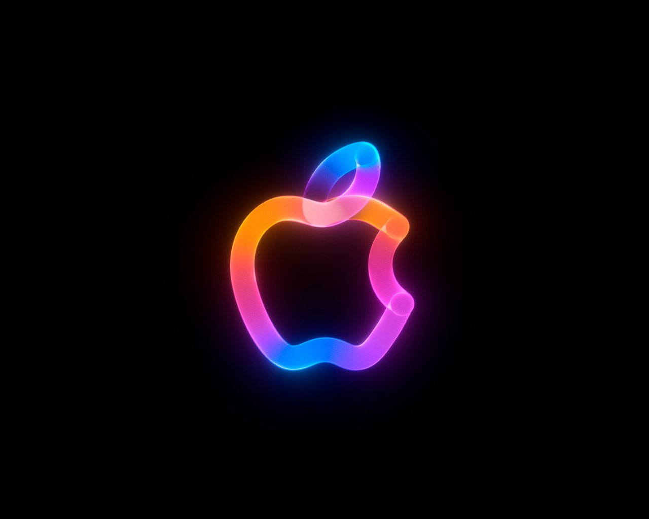 Bright Neon Apple Inc logo - SXGA wallpapers in 1280x1024 resolution