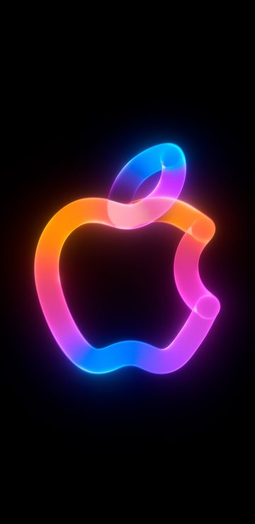 Bright Neon Apple Inc logo - Wallpapers for Samsung in 360x740 resolution
