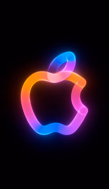 Illustrations wallpapers: Apple Inc, logo, neon, innovations
