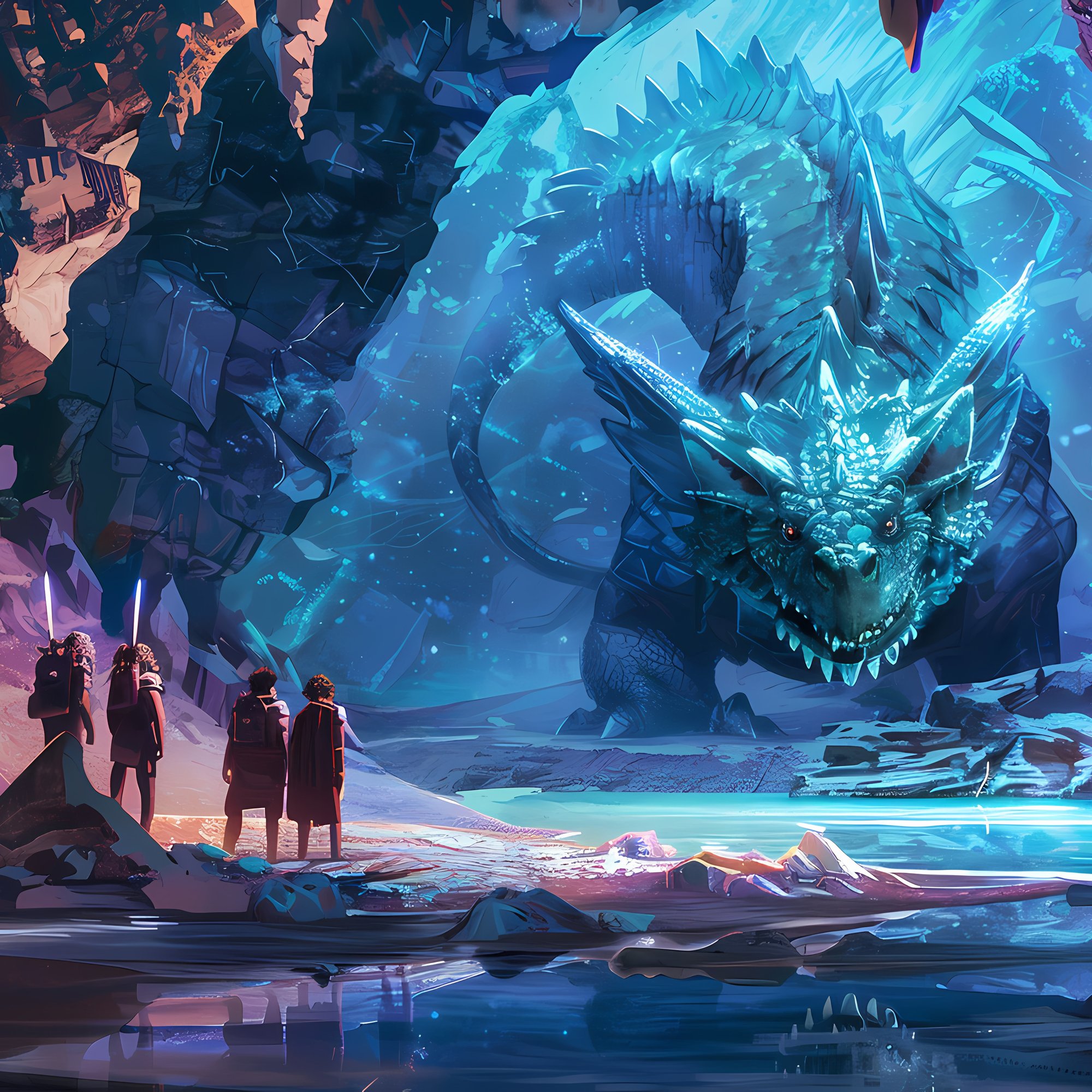 Giant Ice Dragon - Wallpapers for Samsung/Xiaomi in 2000x2000 resolution