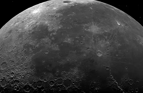 Обои космос: луна, орбита, кратер, спутник
