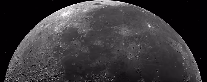 Обои космос: луна, орбита, кратер, спутник