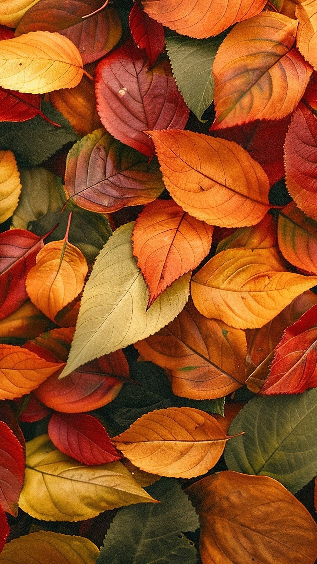 Autumn leaves on the ground - Wallpapers for Samsung, Honor, Sony in 1080x1920 resolution