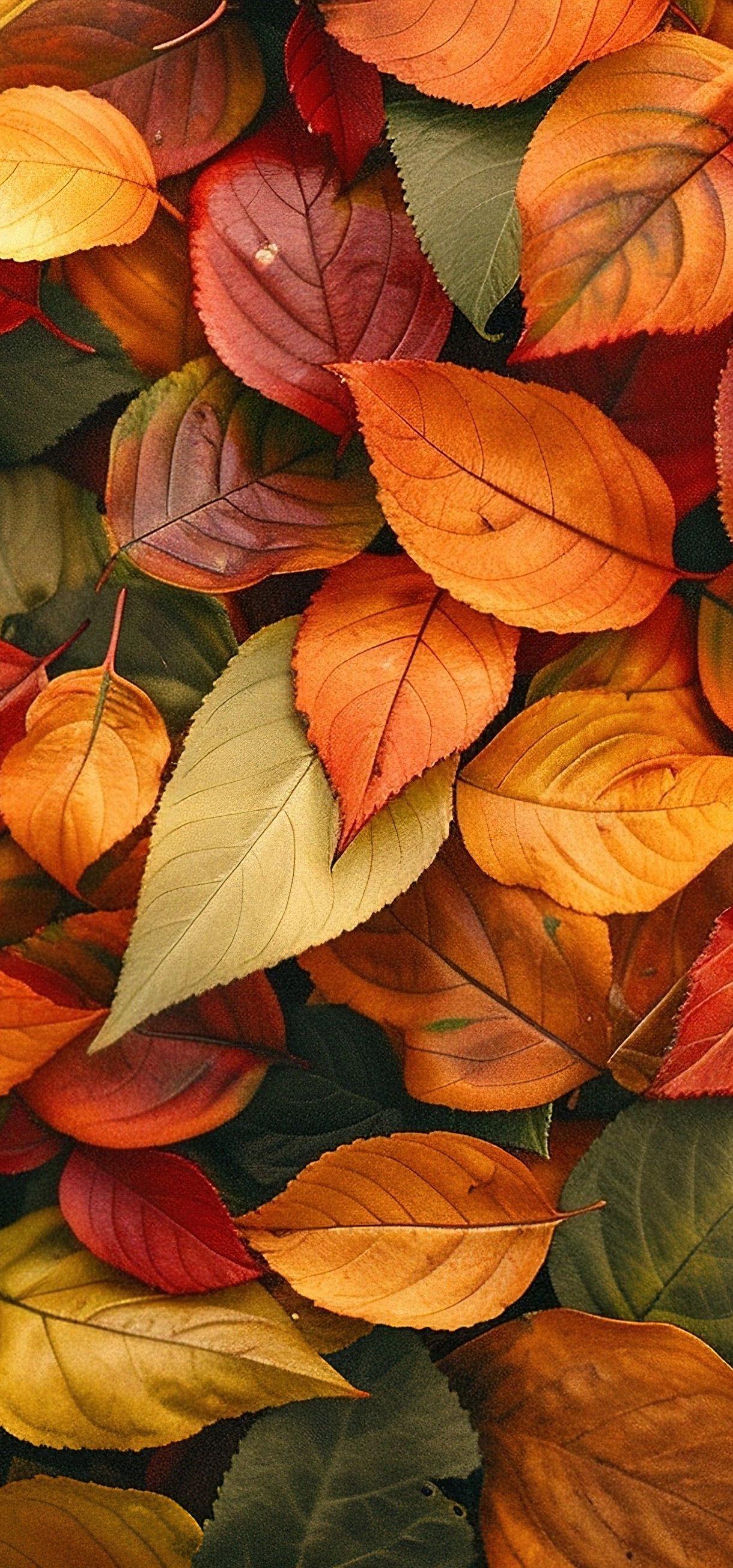 Autumn leaves on the ground - Wallpapers for Xiaomi 17/17 Pro in 1220x2608 resolution
