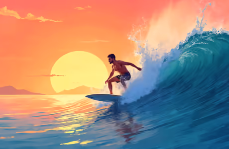 Surfer Wallpapers for Apple MacBook 14.2″ (3024x1964): surfing, waves, surfer, sunset