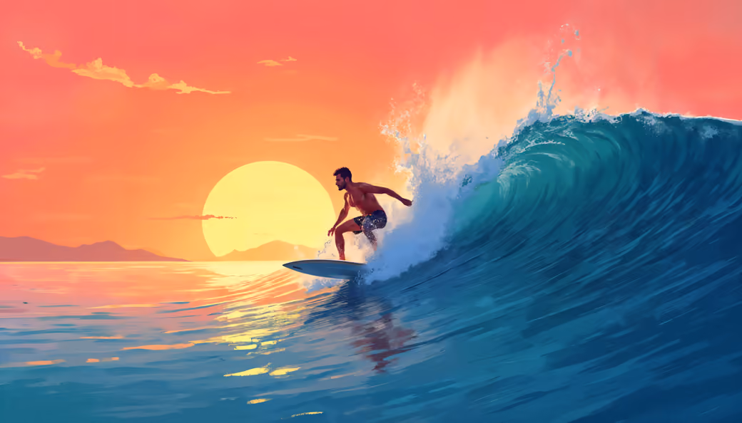Man surfing on a wave - SXGA wallpapers in 1280x1024 resolution