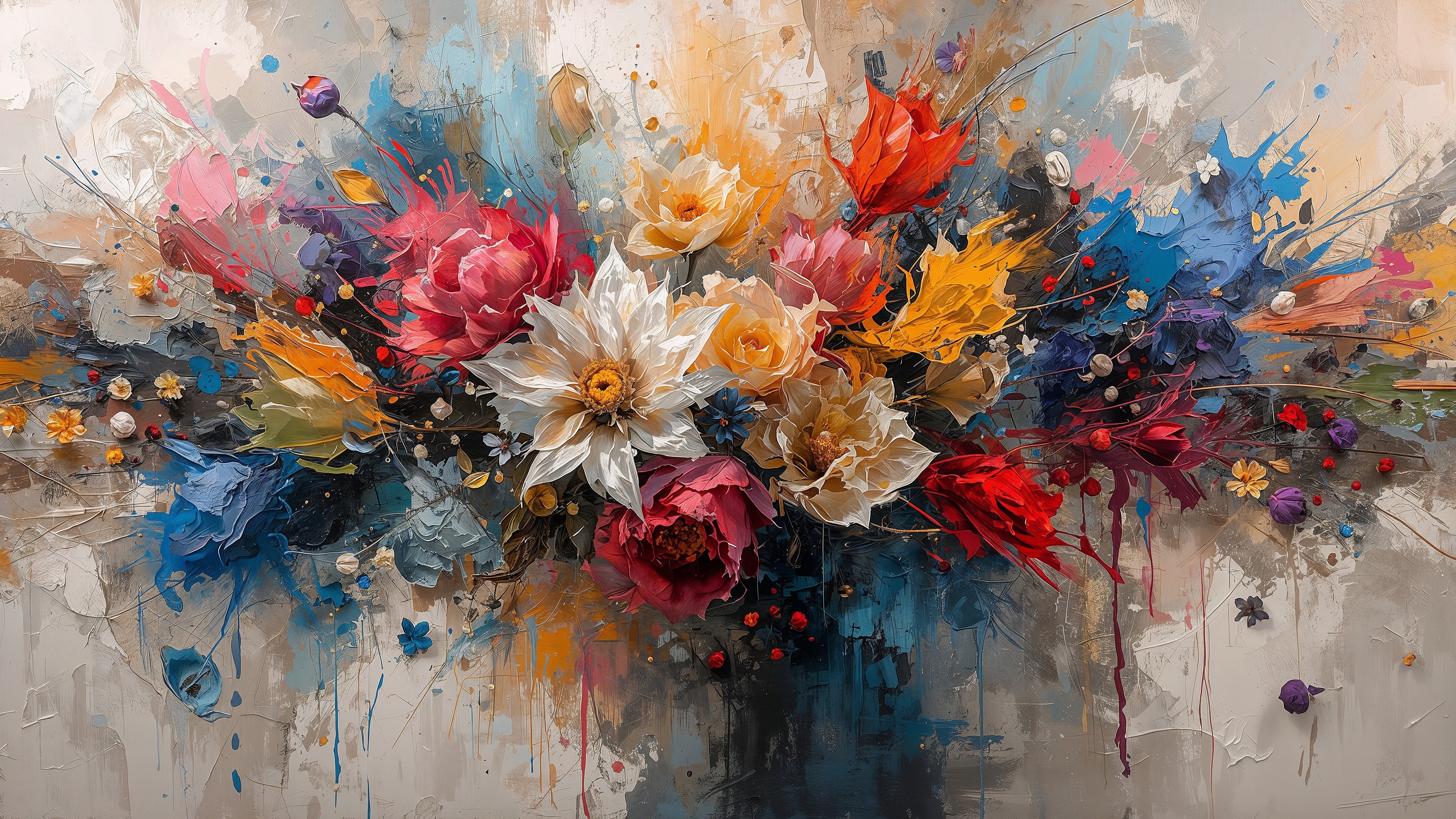 Still life with flowers - 5K wallpapers in 5120x2880 resolution