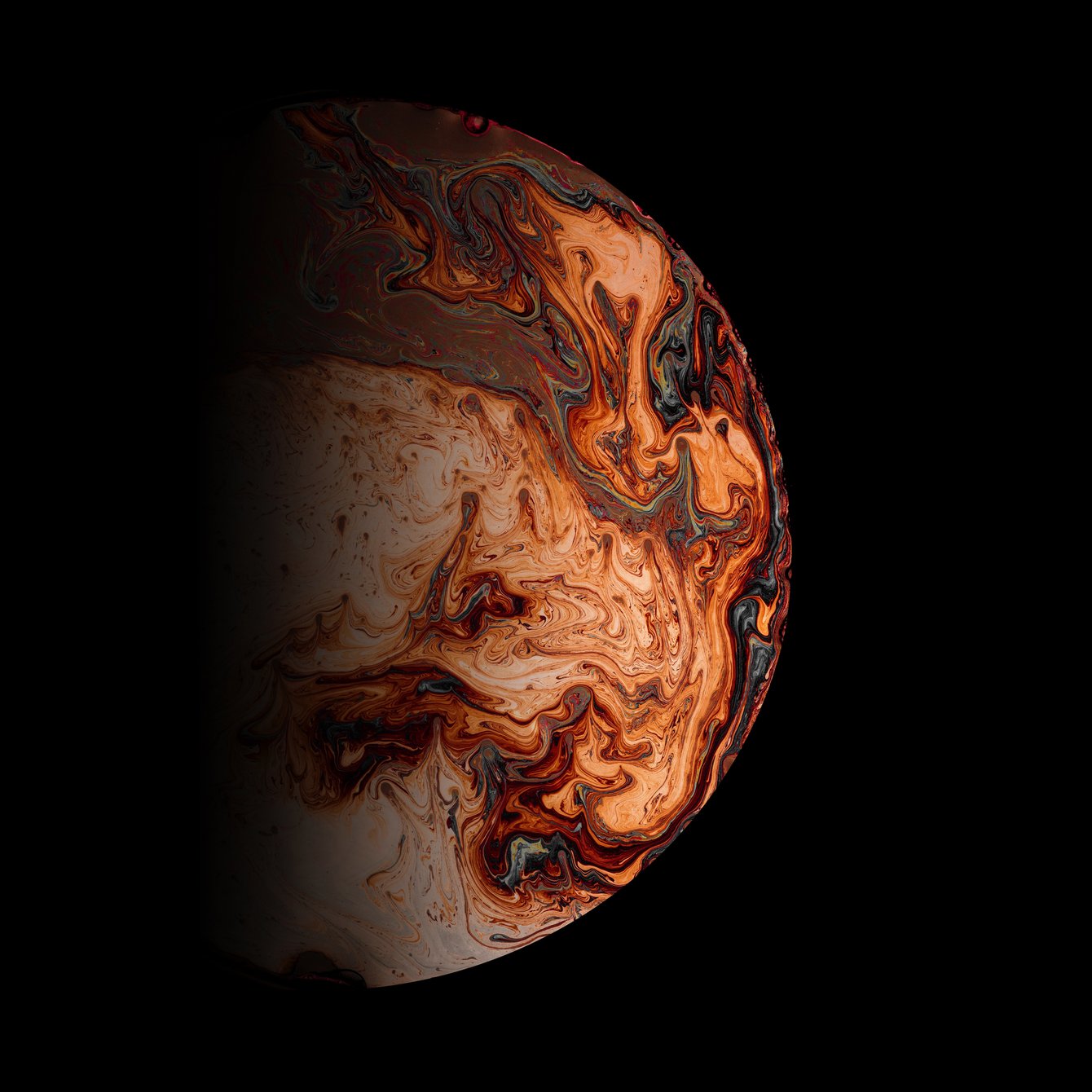 Planet with molten lava - Wallpapers for Samsung Galaxy Tab in 1340x1340 resolution