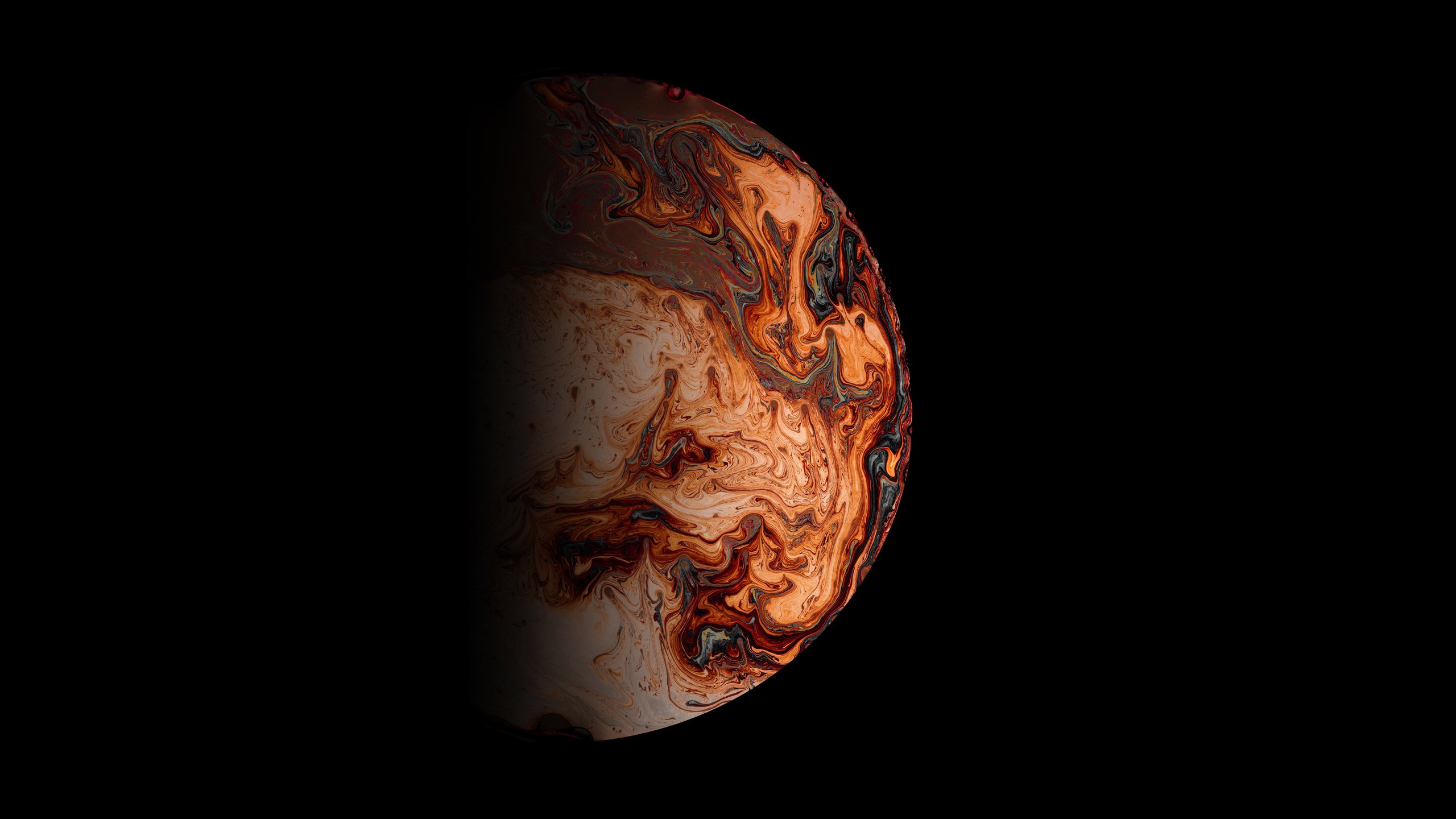 Planet with molten lava - 2K Quad HD wallpapers in 2560x1440 resolution