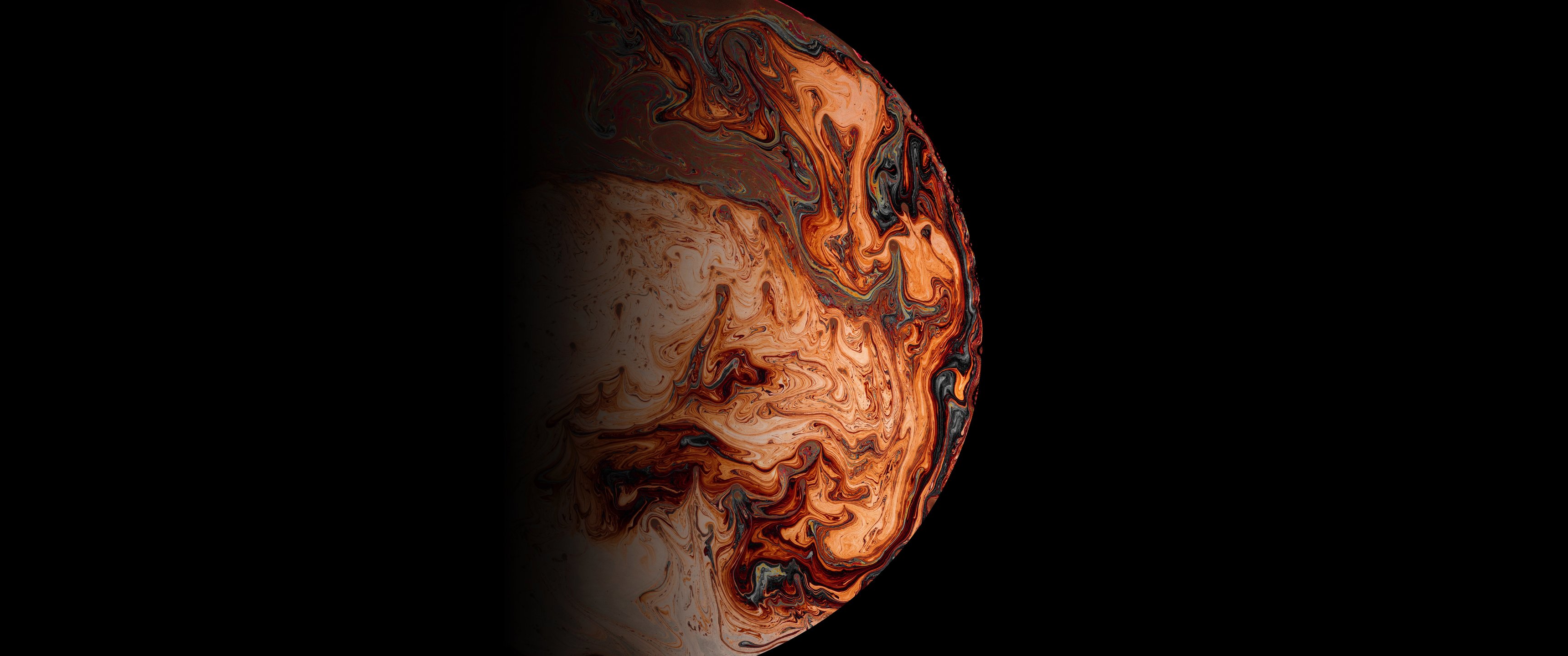 Planet with molten lava - UltraWide 21:9 wallpapers in 3440x1440 resolution