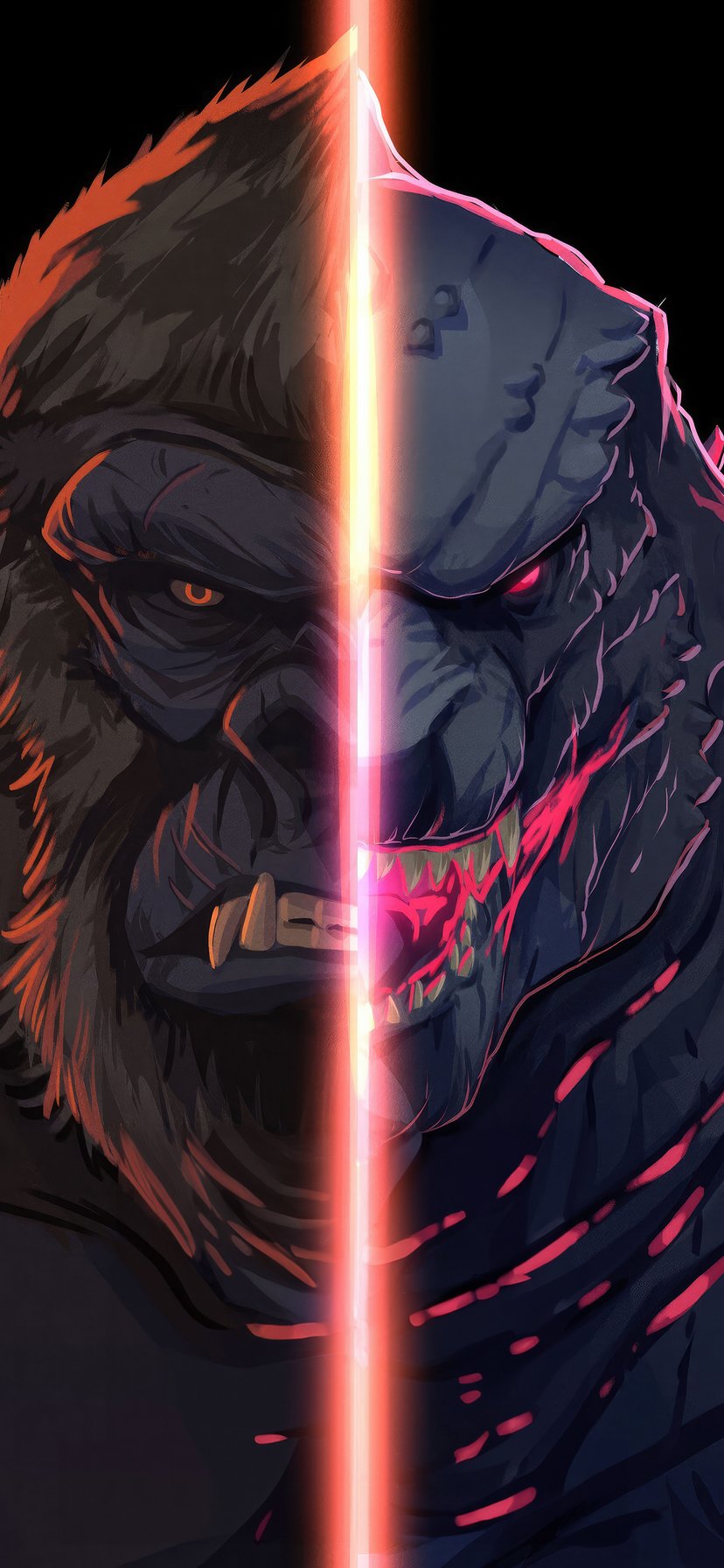 Godzilla vs King Kong - Wallpapers for iPhone 11/XR in 828x1792 resolution