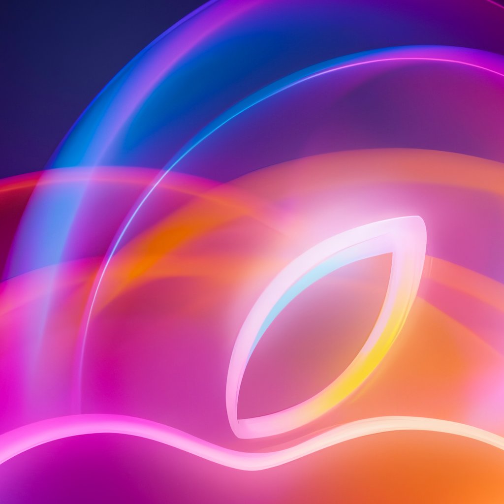 Цветной логотип Apple Event - Обои для Apple iPad 1 в разрешении 1024x1024