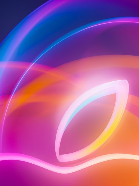 Цветной логотип Apple Event - Обои для HTC/BlackBerry в разрешении 480x640