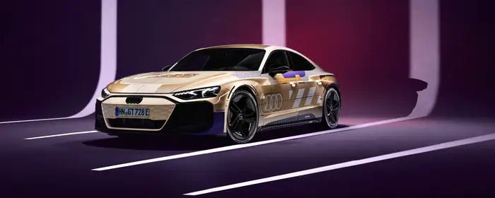 UltraWide 21:9 обои Audi (2560x1080): Audi RS e-tron GT, электромобиль, золото, купе