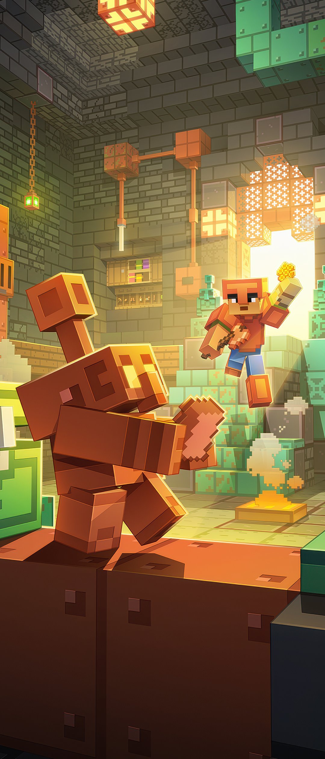 Minecraft - The Copper Age - Обои для Samsung Galaxy Z Flip7, Sony Xperia 5 II/5 III/5 V/10 IV/10 V, Xiaomi Mix Fold 3 в разрешении 1080x2520