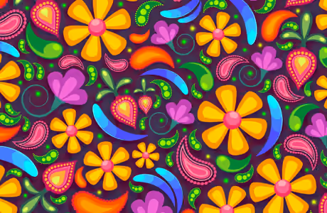 Обои форма для Samsung Galaxy Tab (1920x1920): пейсли, композиция, узор, цветы