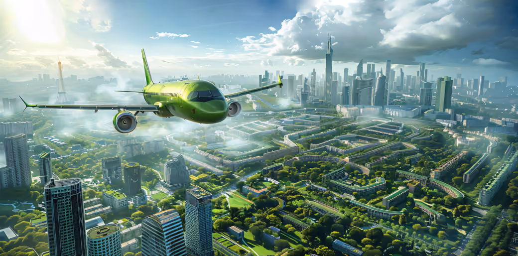 Futuristic green city - Wallpapers for iPhone 4/4S in 640x960 resolution
