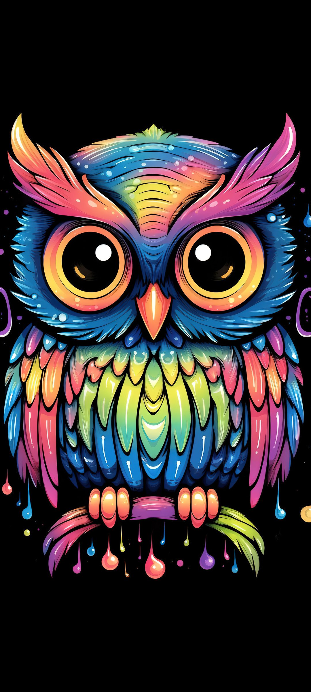Minimalist owl - Wallpapers for Samsung Galaxy M55, POCO M4/X4/X5, Xiaomi Redmi 12/13/Note 13/Note 14/Note 14S in 1080x2400 resolution