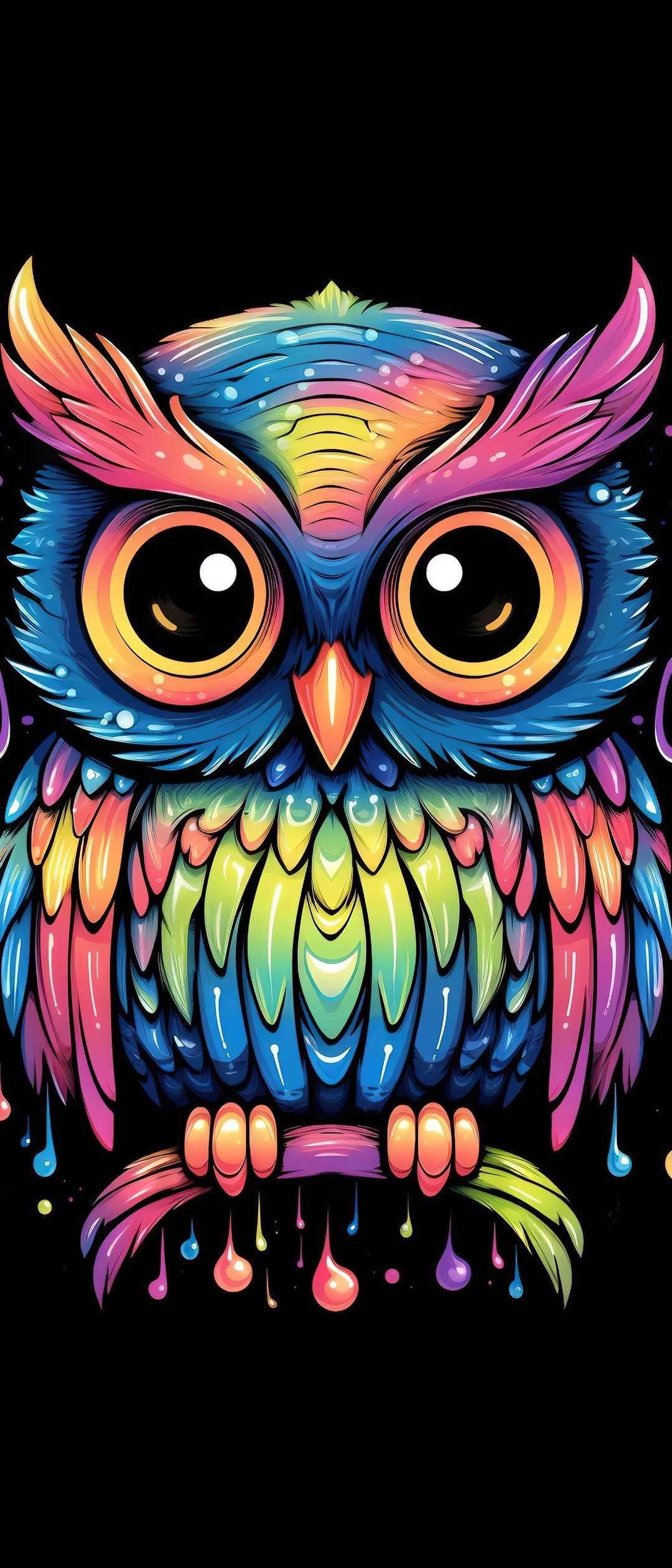 Minimalist owl - Wallpapers for Samsung Galaxy Z Flip7, Sony Xperia 5 II/5 III/5 V/10 IV/10 V, Xiaomi Mix Fold 3 in 1080x2520 resolution