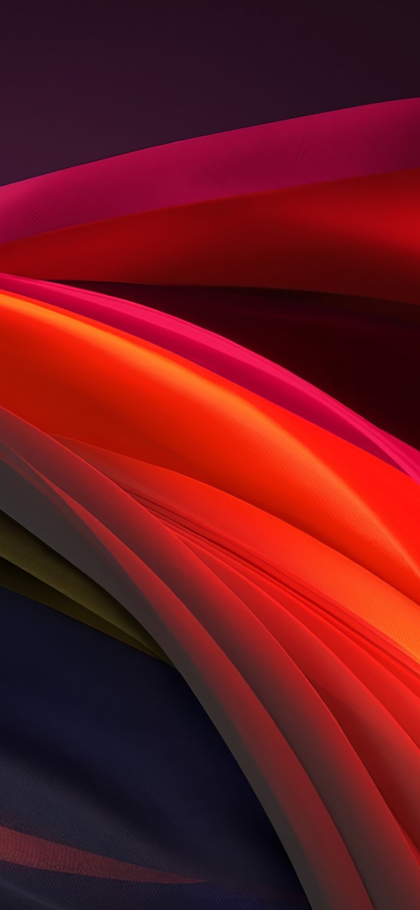 Красно-оранжевые волны ткани - Обои для iPhone 11/XR в разрешении 828x1792