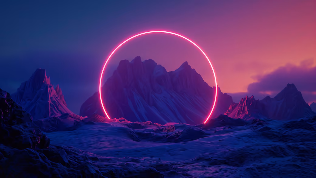 Neon pink circle - Wallpapers for Nokia, Samsung in 360x640 resolution