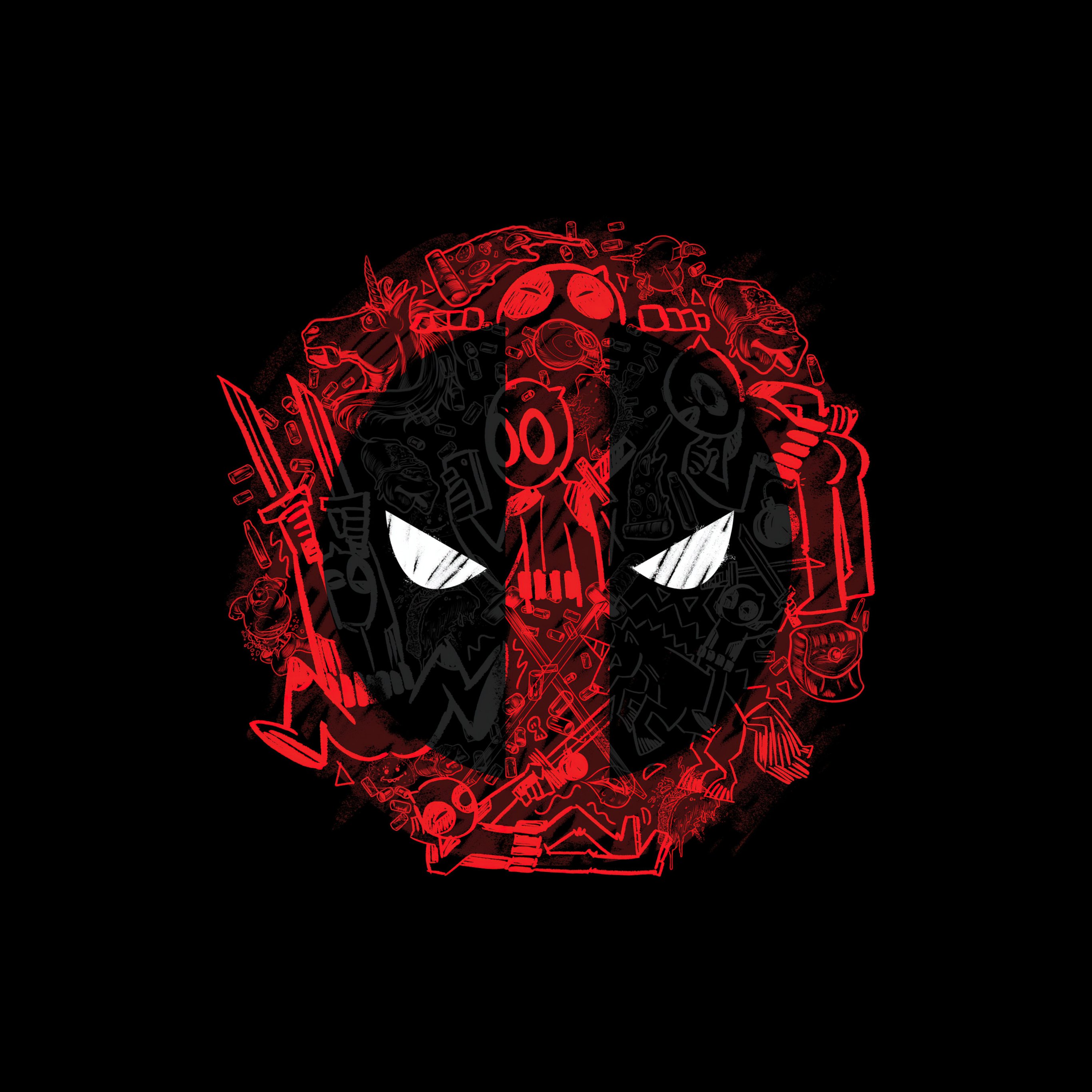 Graffiti Deadpool - Wallpapers for iPad Pro 12.9″ in 2732x2732 resolution