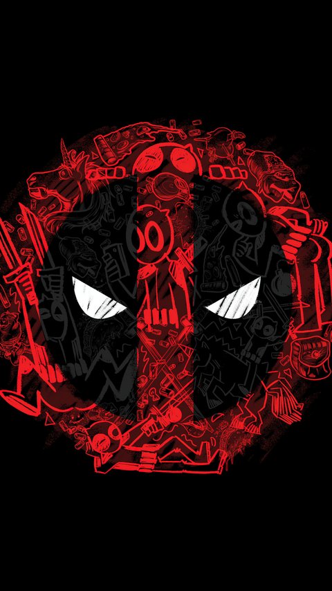 Graffiti Deadpool - Wallpapers for LG/ASUS in 480x854 resolution