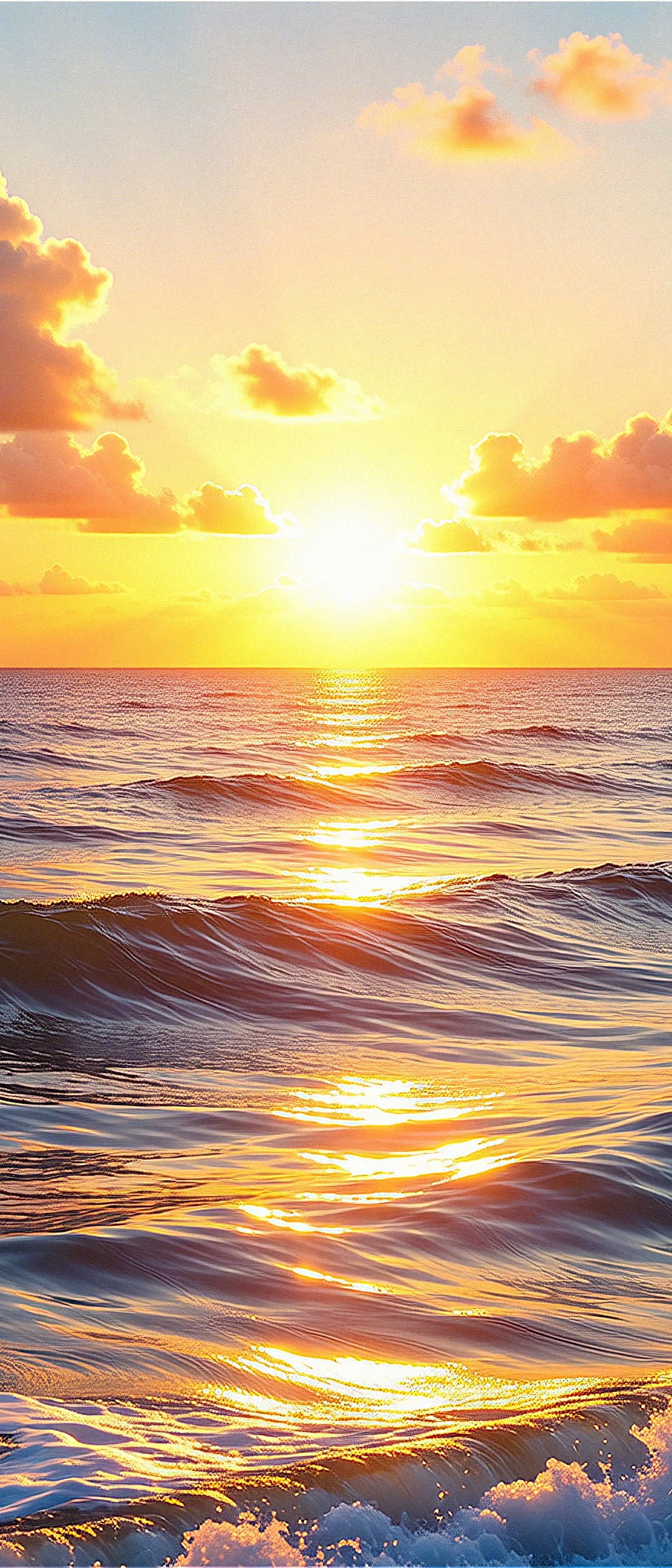 Sunset on the ocean - Wallpapers for Samsung Galaxy Z Flip7, Sony Xperia 5 II/5 III/5 V/10 IV/10 V, Xiaomi Mix Fold 3 in 1080x2520 resolution