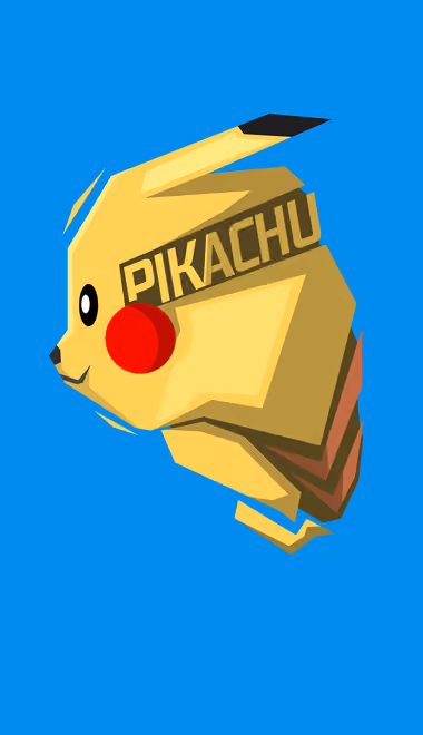 Pikachu Wallpapers for Samsung, Honor, Sony (1080x1920): Pikachu, Pokemon, character, geometry