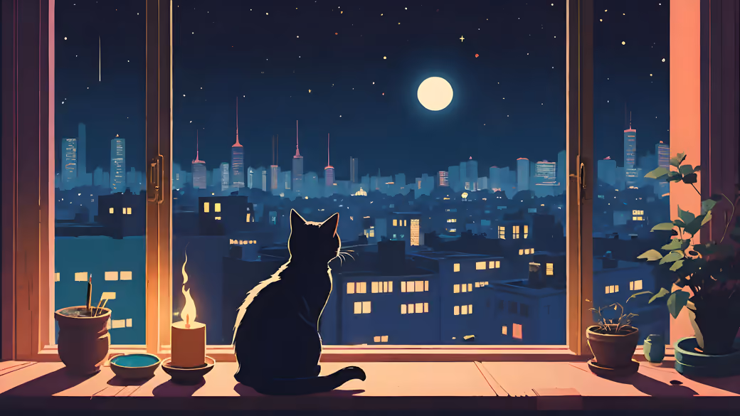 Lonely Cat - Wallpapers for Samsung Galaxy Tab S9 FE+/Tab S11, Xiaomi Pad 5, Redmi Pad 2 Pro, POCO Pad in 2560x2560 resolution