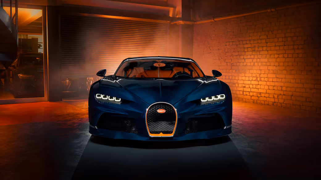 Bugatti Chiron Super Sport front view — desktop and phone wallpaper, free download