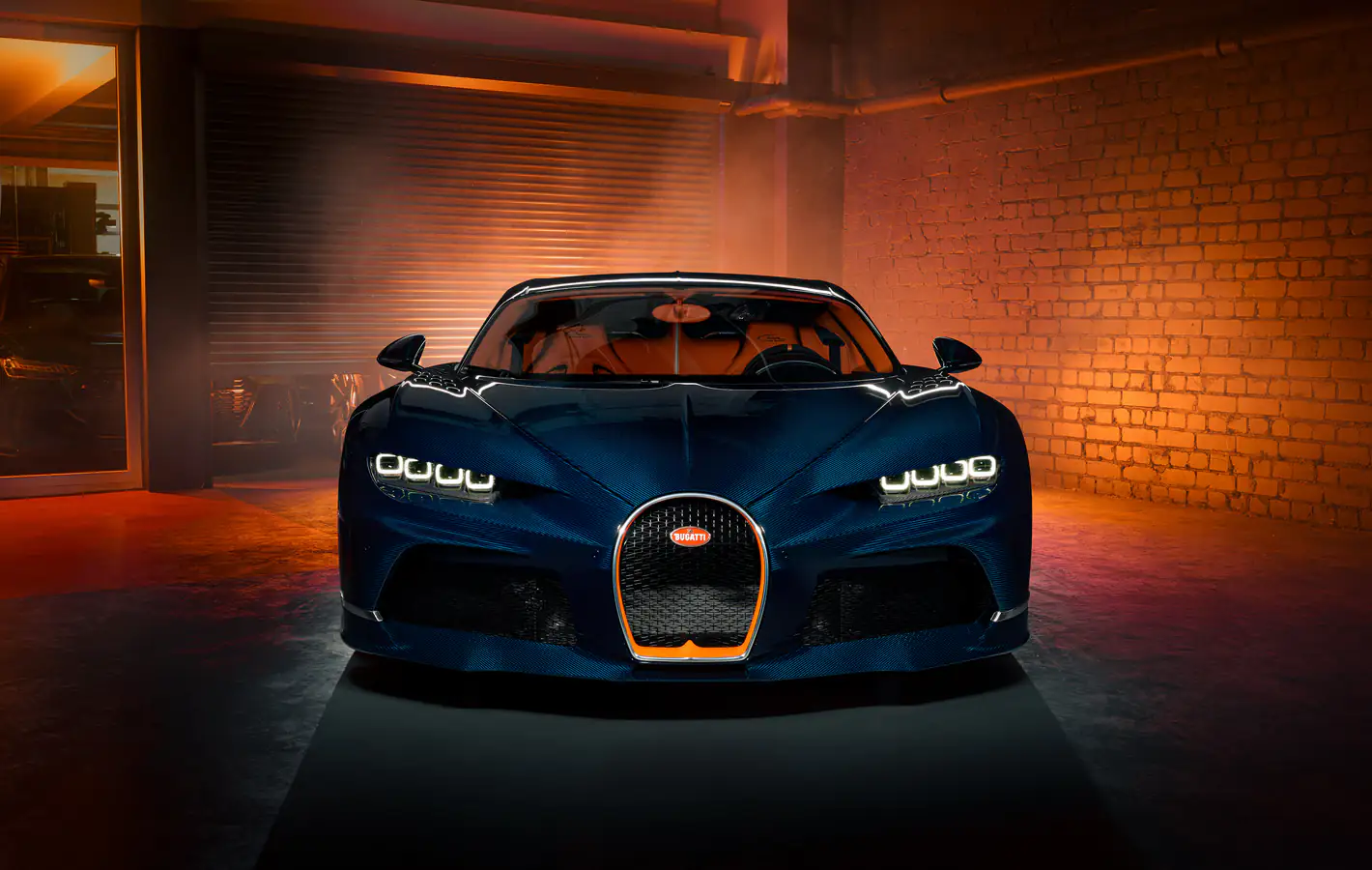 Bugatti Chiron Super Sport front view — desktop and phone wallpaper, free download