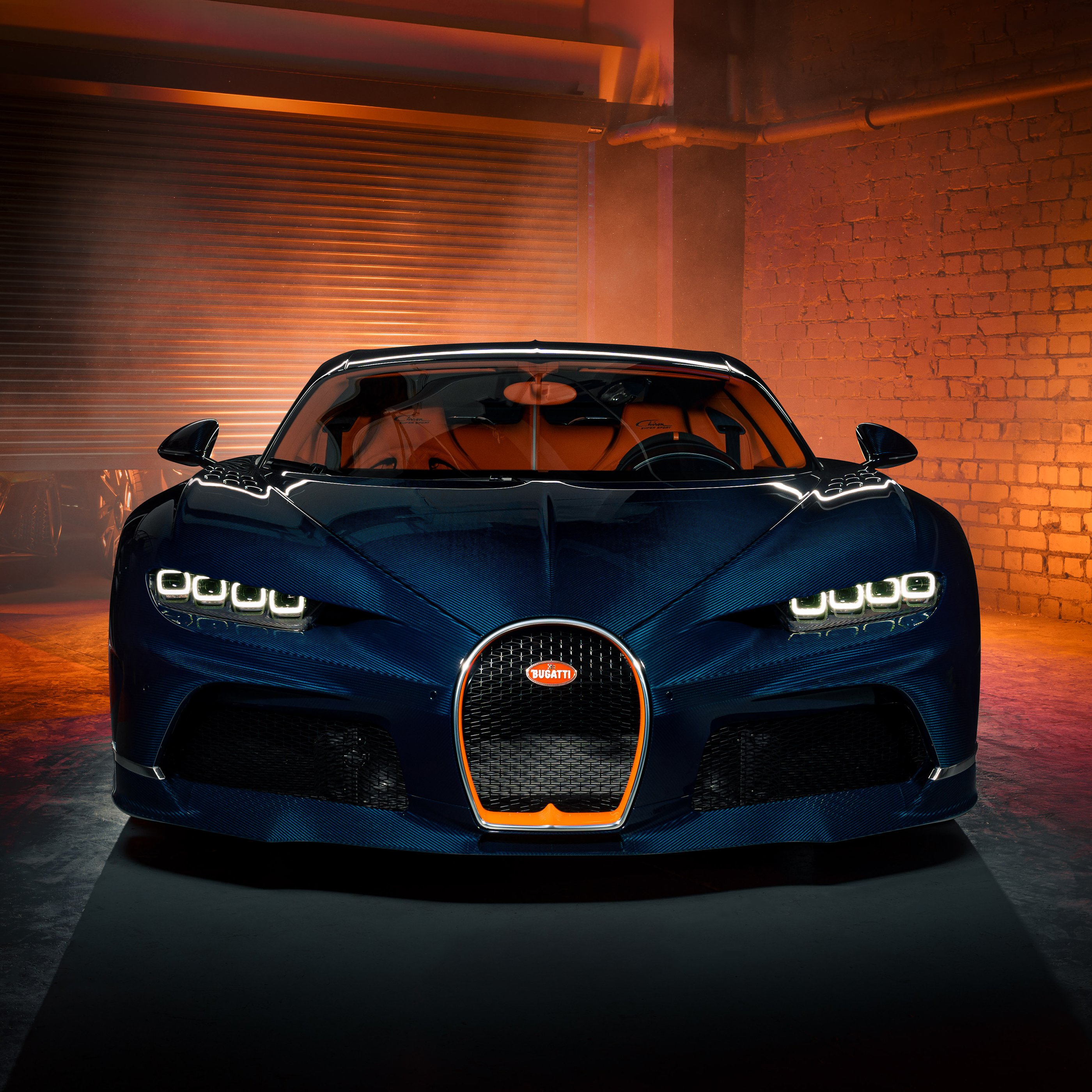 Bugatti Chiron Super Sport front view - Wallpapers for Samsung Galaxy Tab S9+ in 2800x2800 resolution