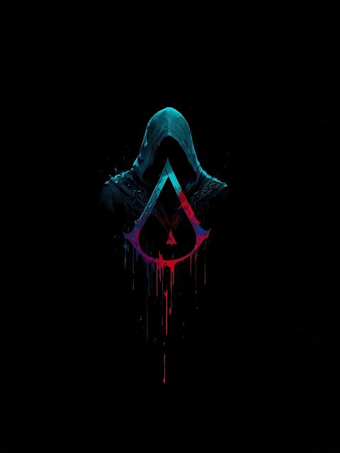 The Assassins Creed logo - Wallpapers for HTC/BlackBerry in 480x640 resolution