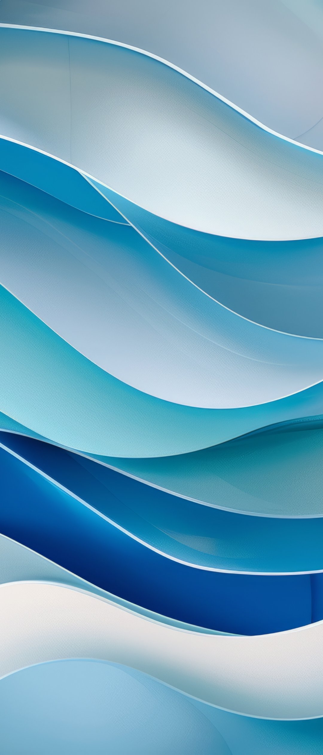 Blue gradient with waves - Wallpapers for Samsung Galaxy Z Flip7, Sony Xperia 5 II/5 III/5 V/10 IV/10 V, Xiaomi Mix Fold 3 in 1080x2520 resolution