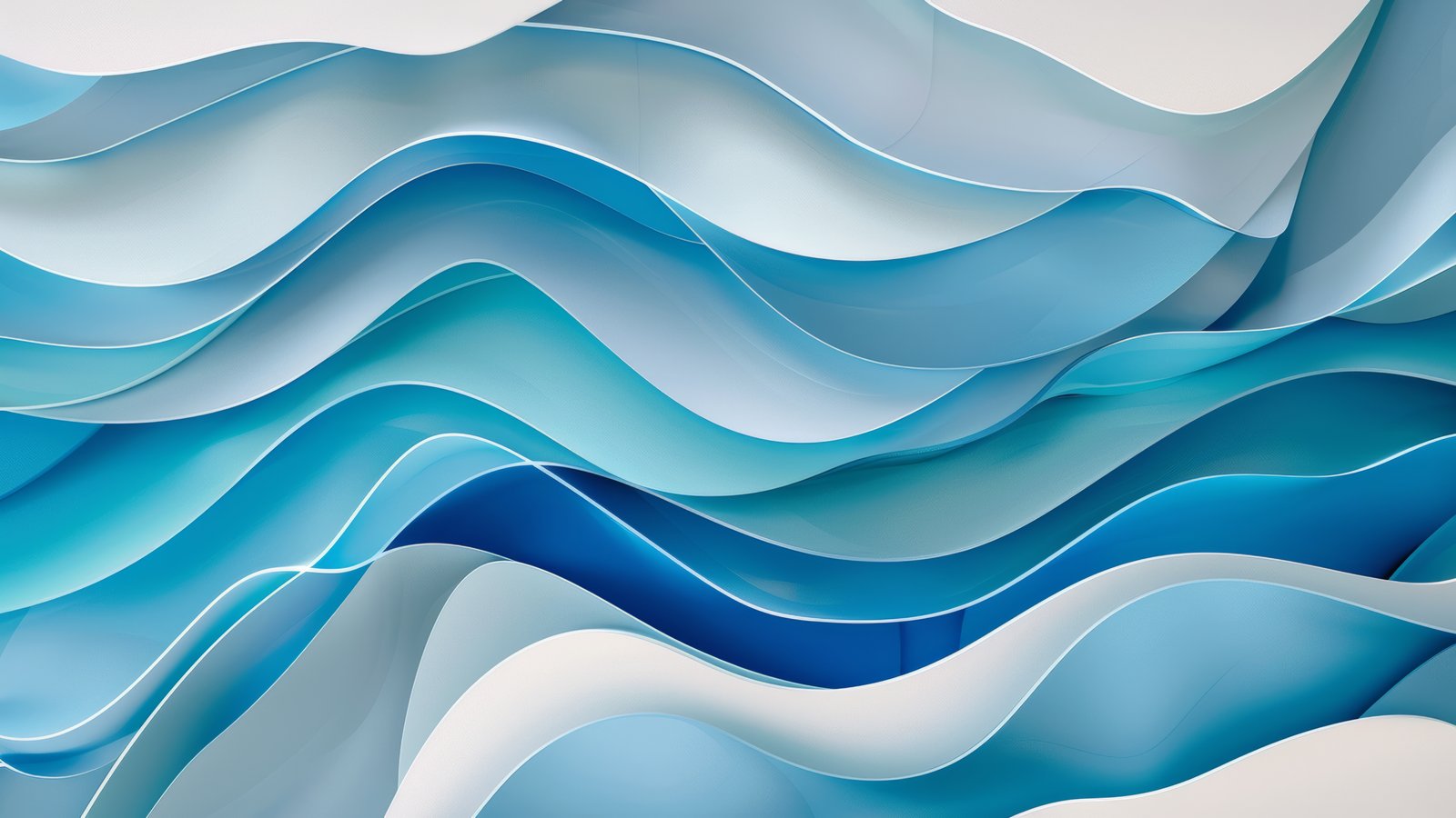Blue gradient with waves - wXGA++ wallpapers in 1600x900 resolution