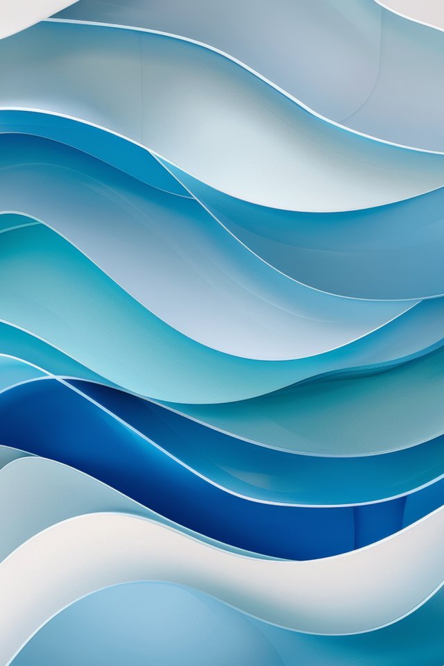 Blue gradient with waves - Wallpapers for iPhone 4/4S in 640x960 resolution
