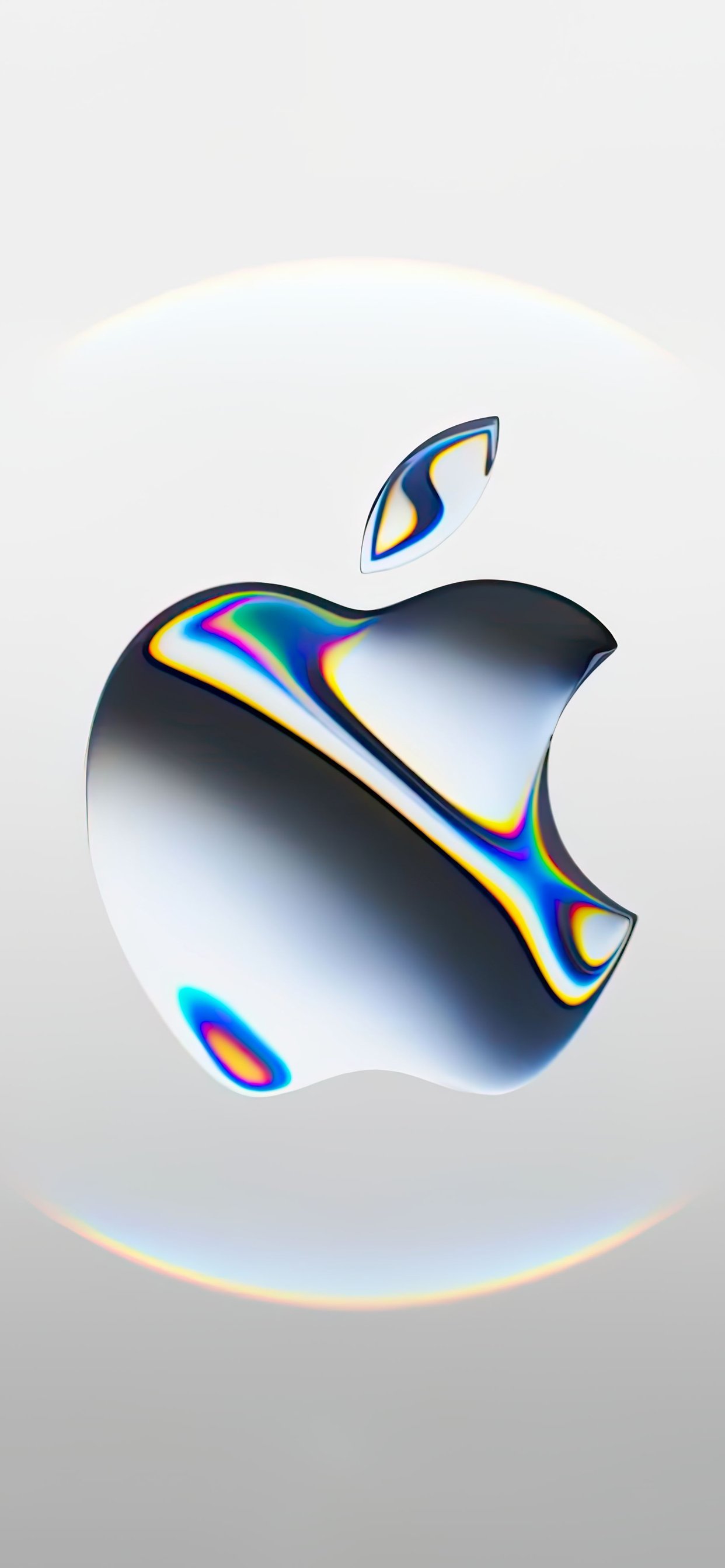 Apple logo with liquid glass effect - Wallpapers for iPhone 11 Pro Max in 1242x2688 resolution